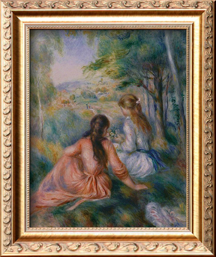 In the Meadow - Pierre Auguste Renoir Painting